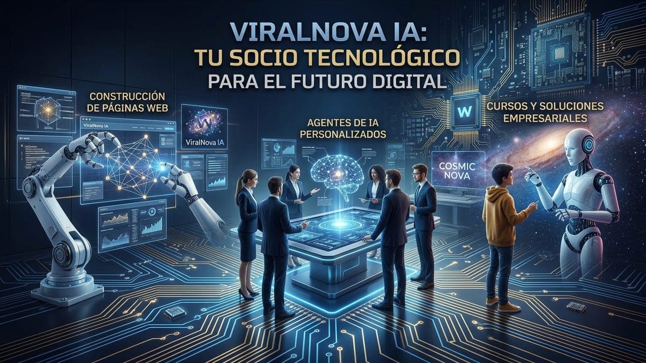 ViralNovaIA: tu socio tecnológico para el futuro digital — construcción de páginas web, agentes de IA personalizados, cursos y soluciones empresariales.